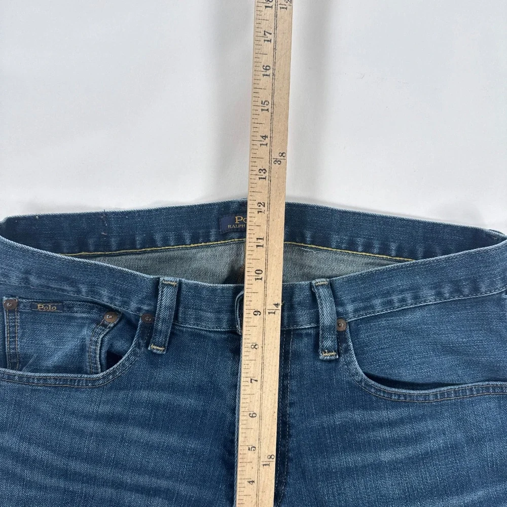 Polo Ralph Lauren Mens Jeans 32x32 Blue Varick Slim Straight Stretch Denim